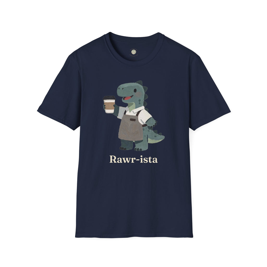 Rawr-ista T-Shirt — Funny Coffee Dinosaur Barista Graphic Tee