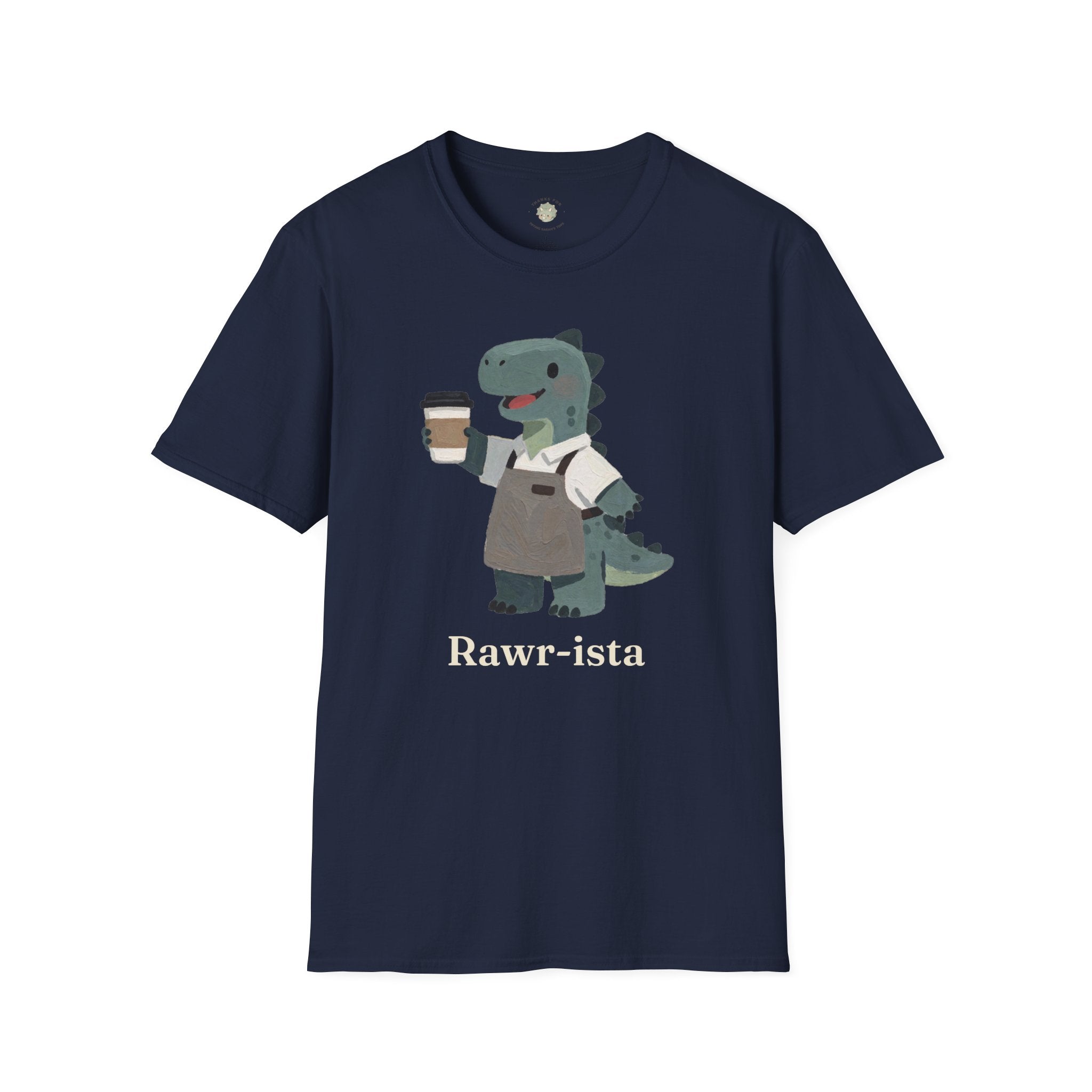 Rawr-ista T-Shirt — Funny Coffee Dinosaur Barista Graphic Tee