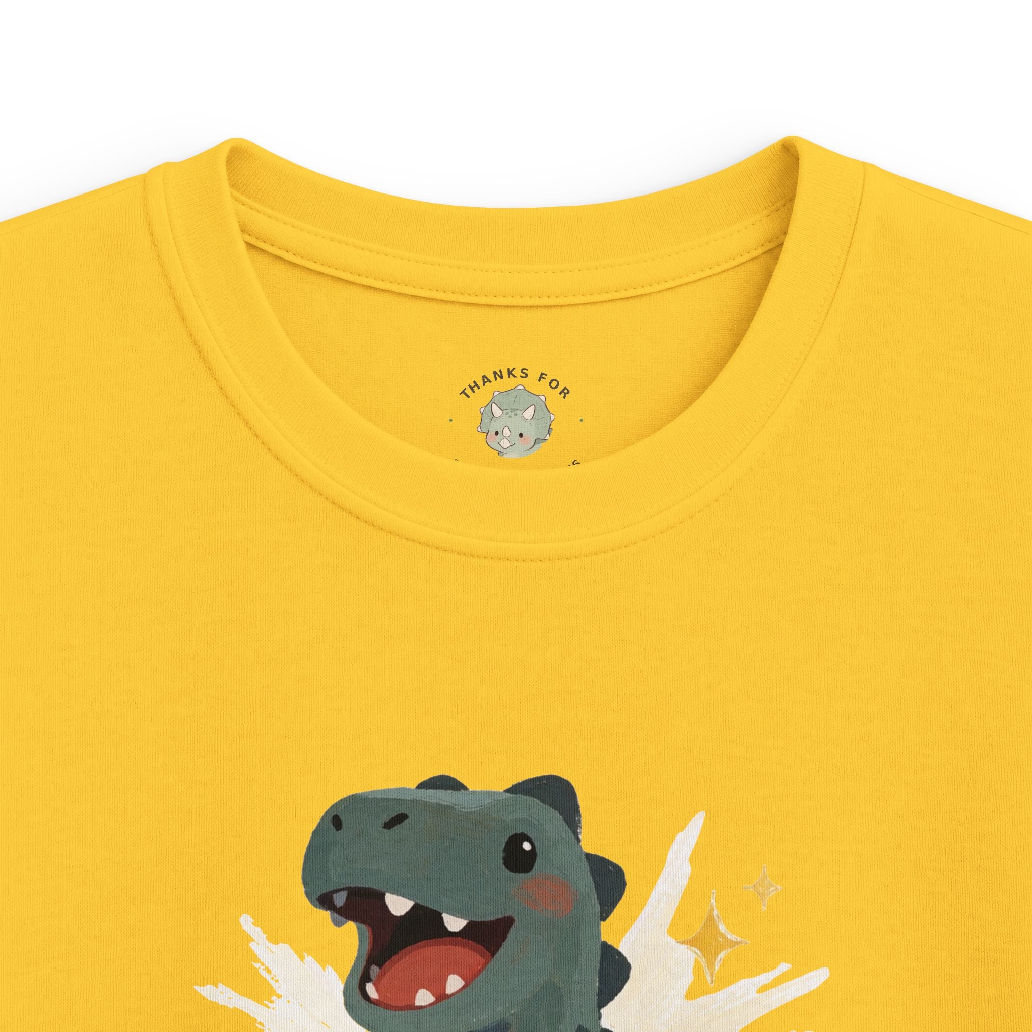 Kids Dino-Mite T-Shirt — Cute Cheerful Dinosaur Pun Graphic Tee