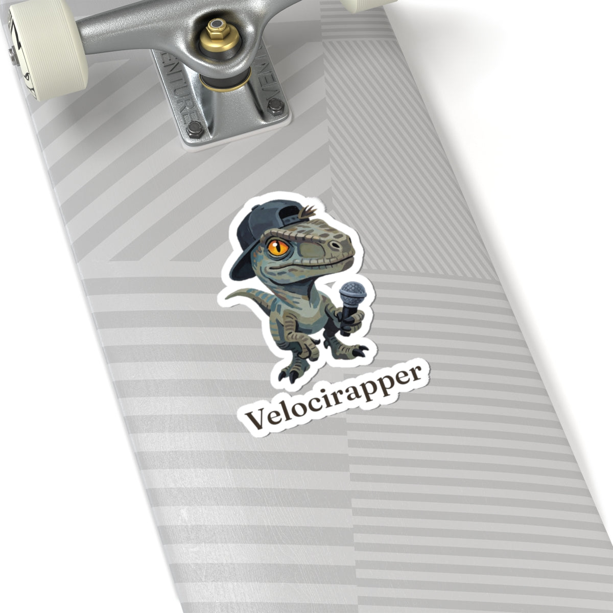 Velocirapper Sticker — Funny Rapper Raptor Dinosaur Vinyl Sticker
