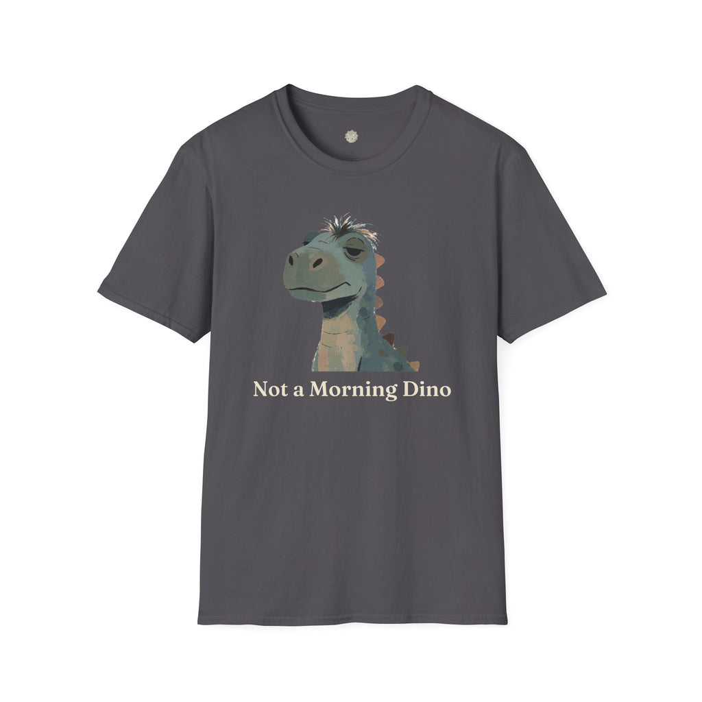 Not a Morning Dino T-Shirt — Funny Sleepy Dinosaur Graphic Tee