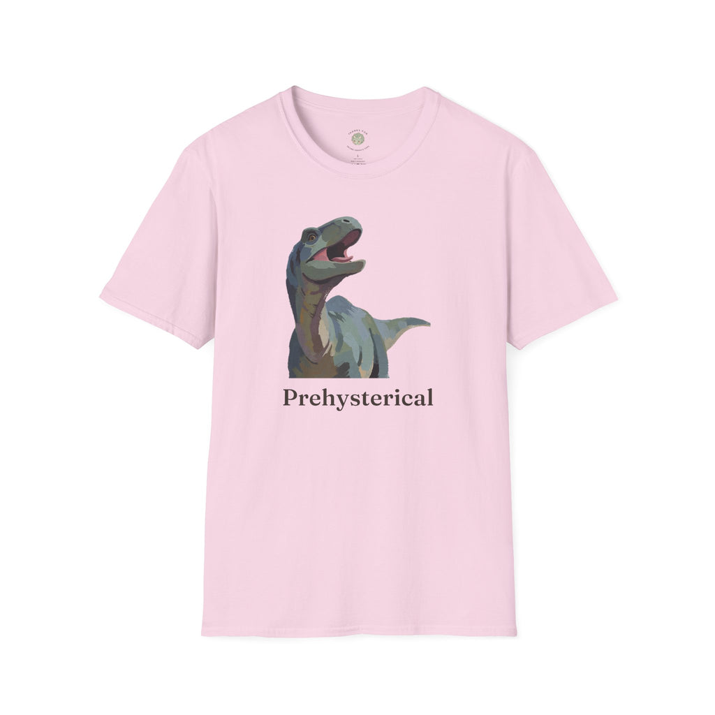 Prehysterical T-Shirt — Funny Laughing Dinosaur Pun Graphic Tee