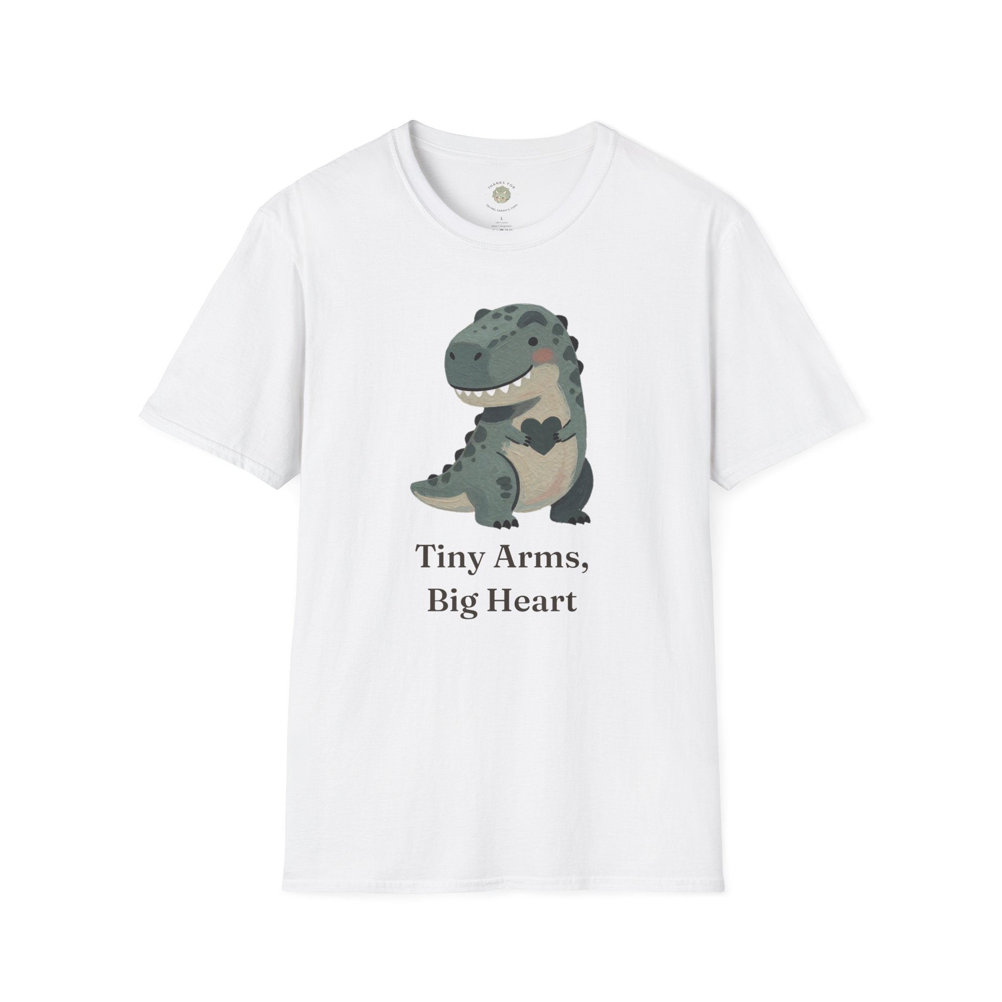 Tiny Arms, Big Heart T-Shirt — Cute Sweet T-Rex Love Graphic Tee