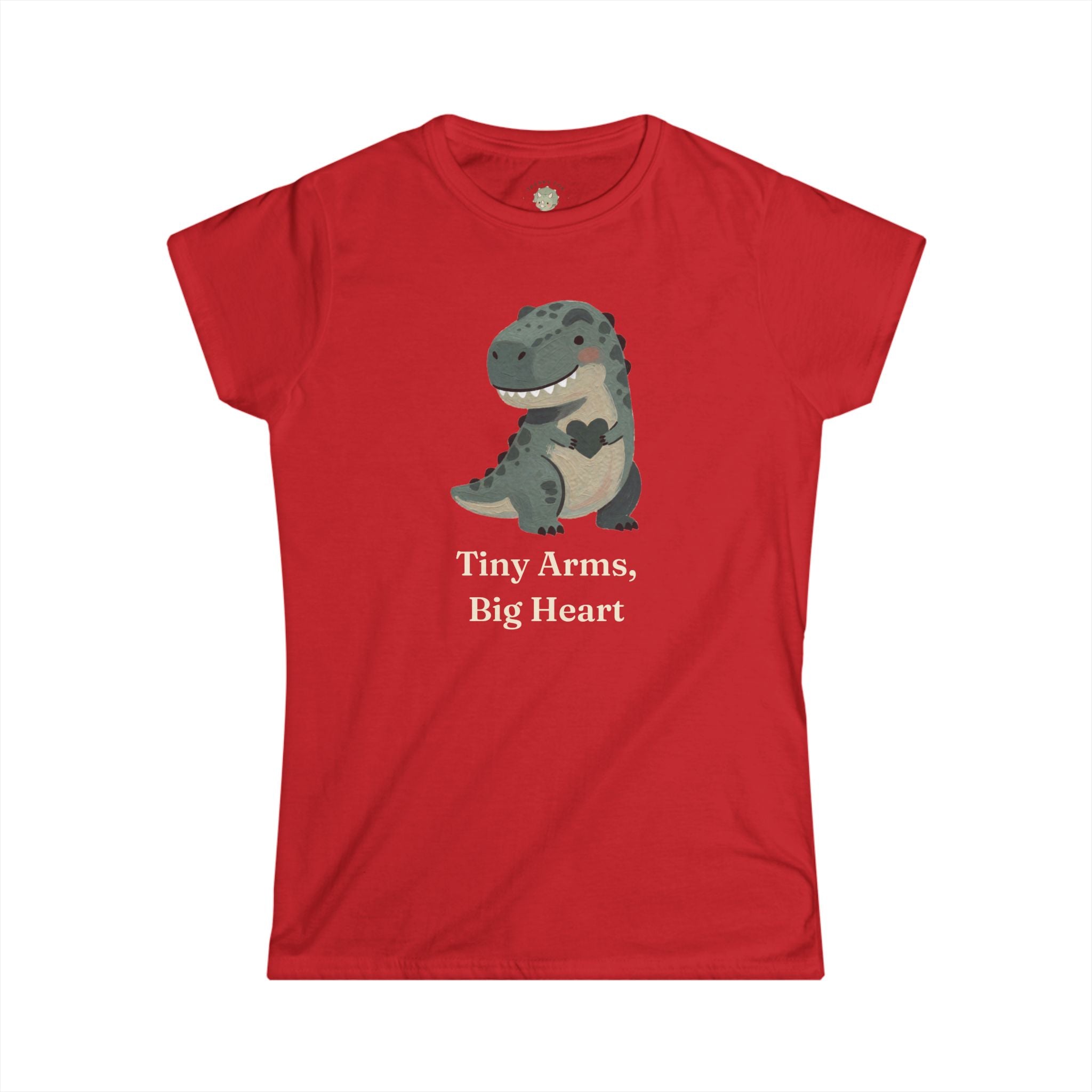 Women's Tiny Arms, Big Heart T-Shirt — Cute Sweet T-Rex Love Graphic Tee