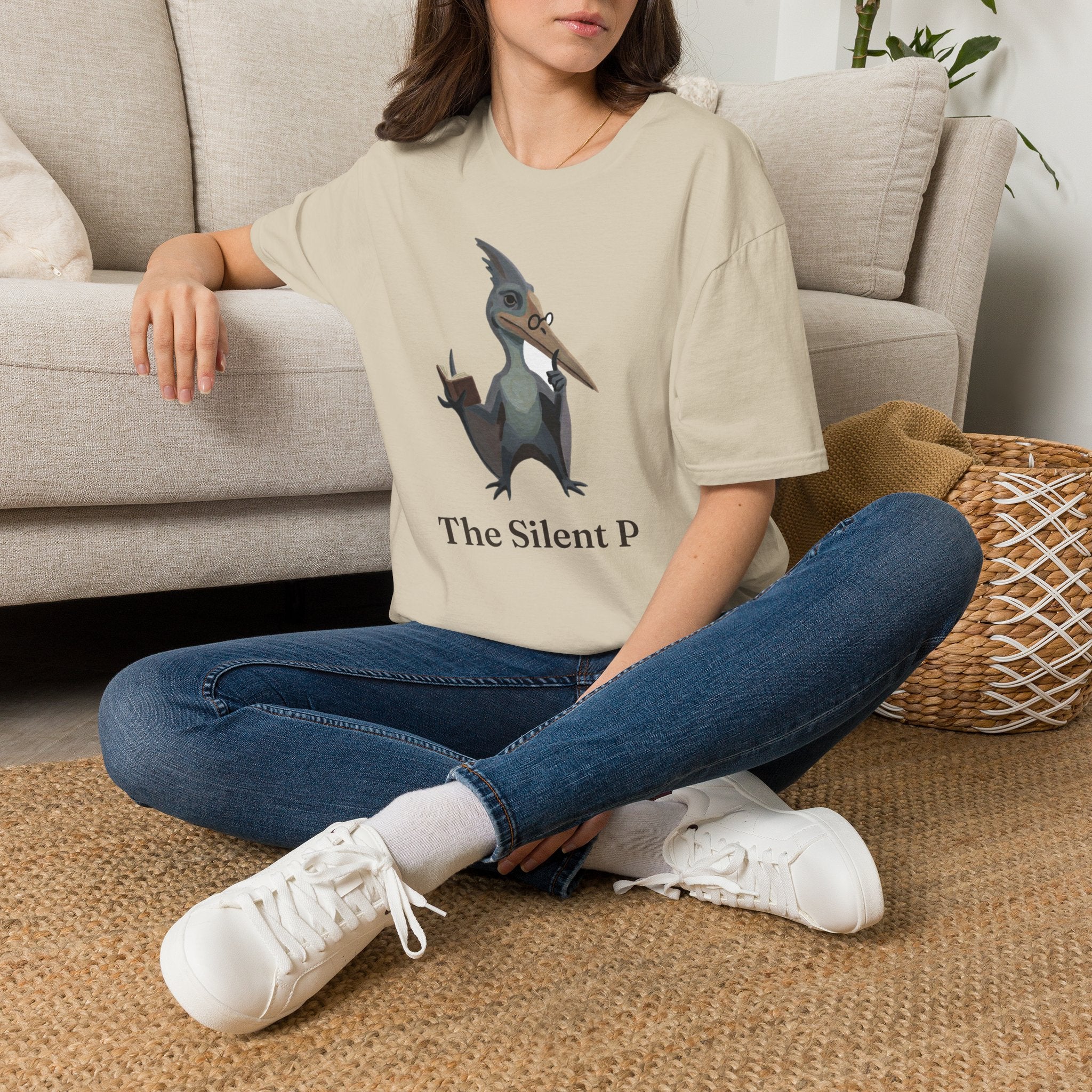 The Silent P T-Shirt — Funny Pterodactyl Grammar Pun Graphic Tee