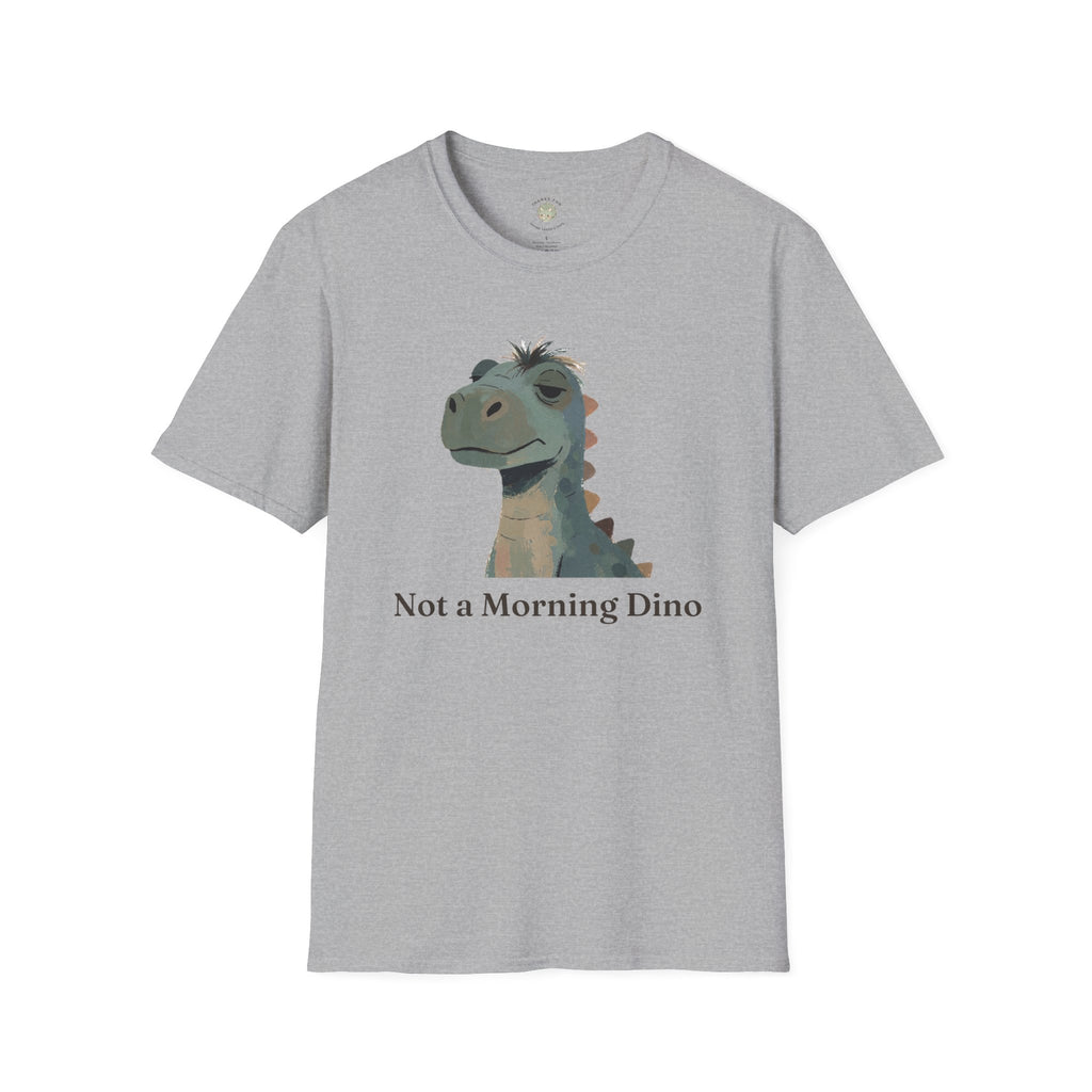Not a Morning Dino T-Shirt — Funny Sleepy Dinosaur Graphic Tee