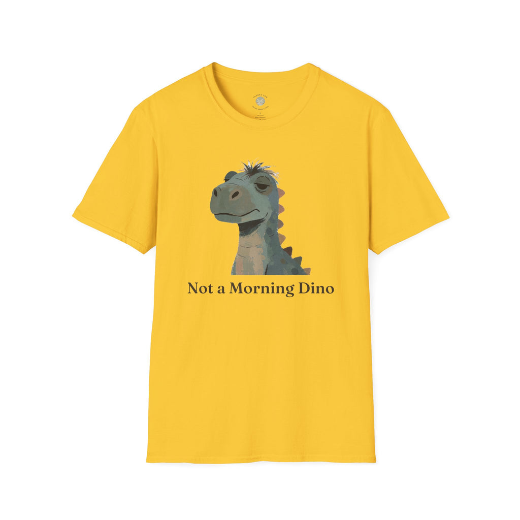 Not a Morning Dino T-Shirt — Funny Sleepy Dinosaur Graphic Tee