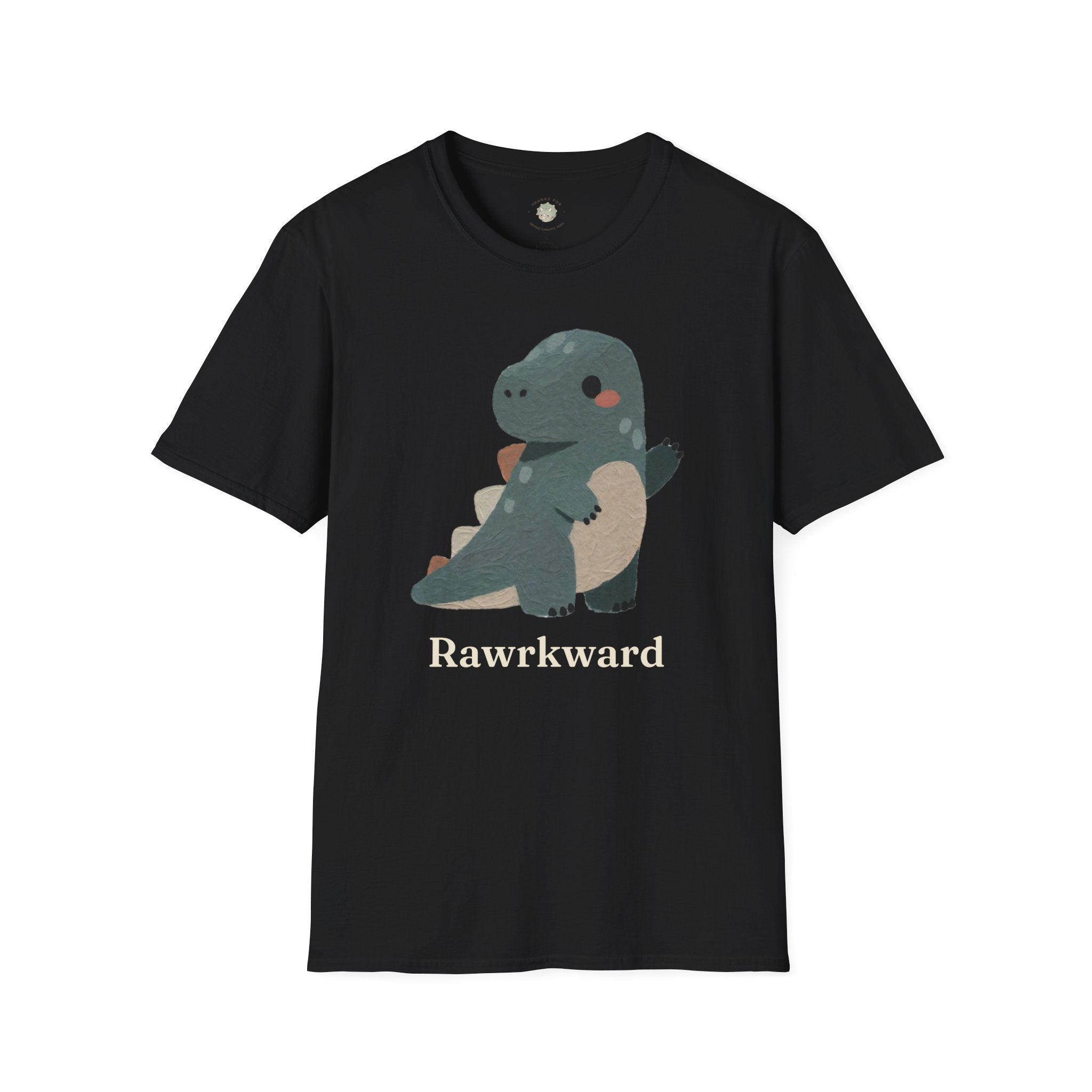 Rawrkward T-Shirt — Funny Awkward Shy Dinosaur Graphic Tee