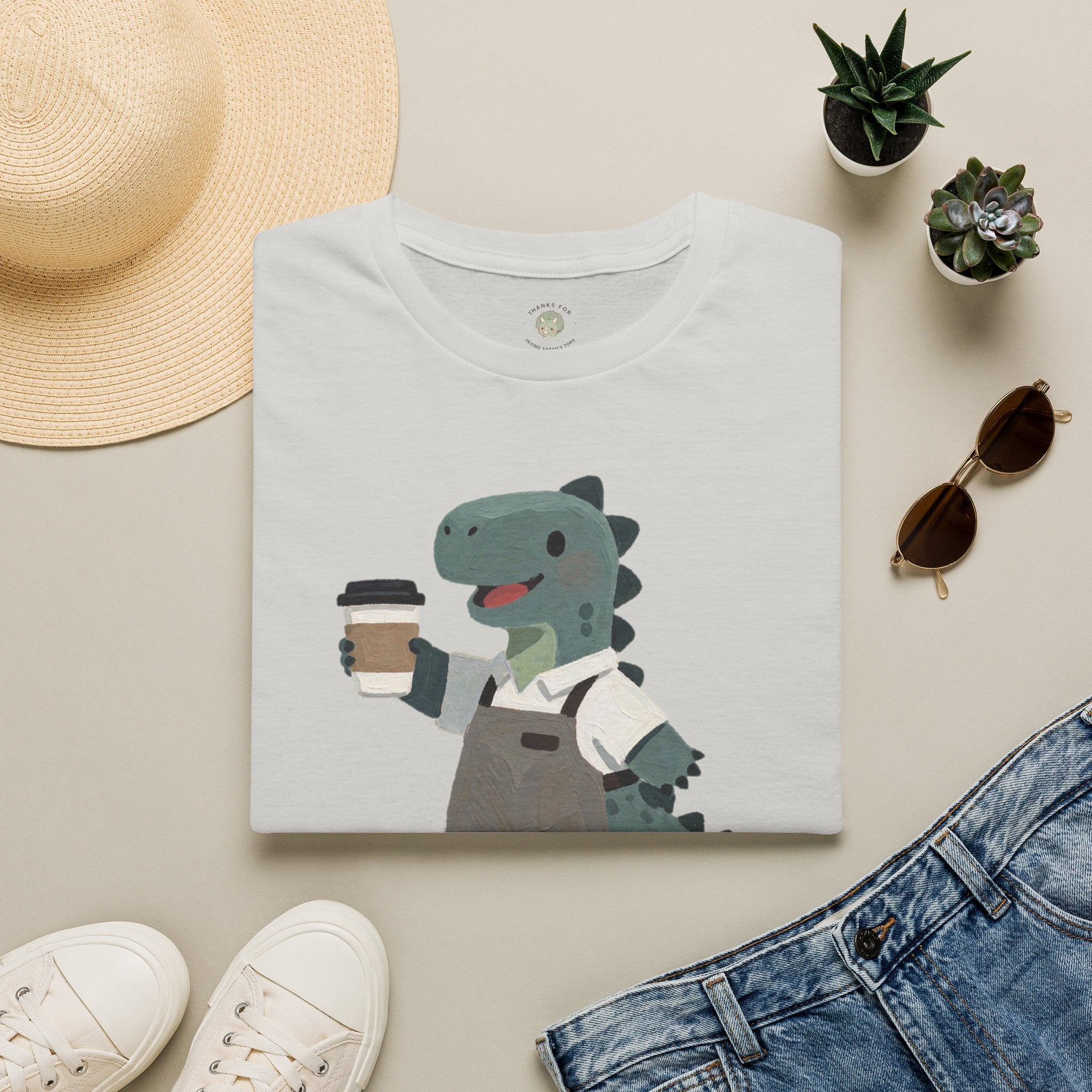 Rawr-ista T-Shirt — Funny Coffee Dinosaur Barista Graphic Tee