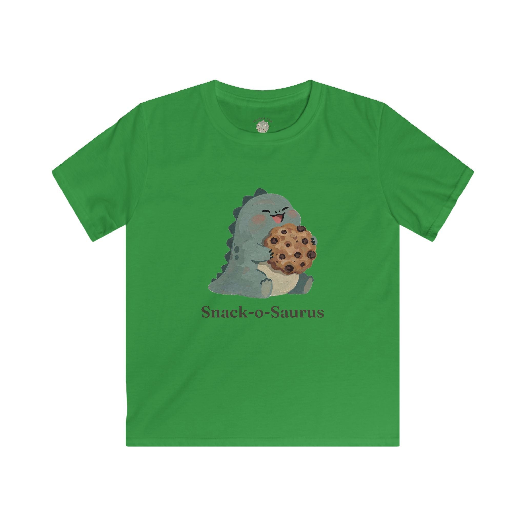 Kids Snack-o-Saurus T-Shirt — Cute Cookie Dinosaur Snack Graphic Tee