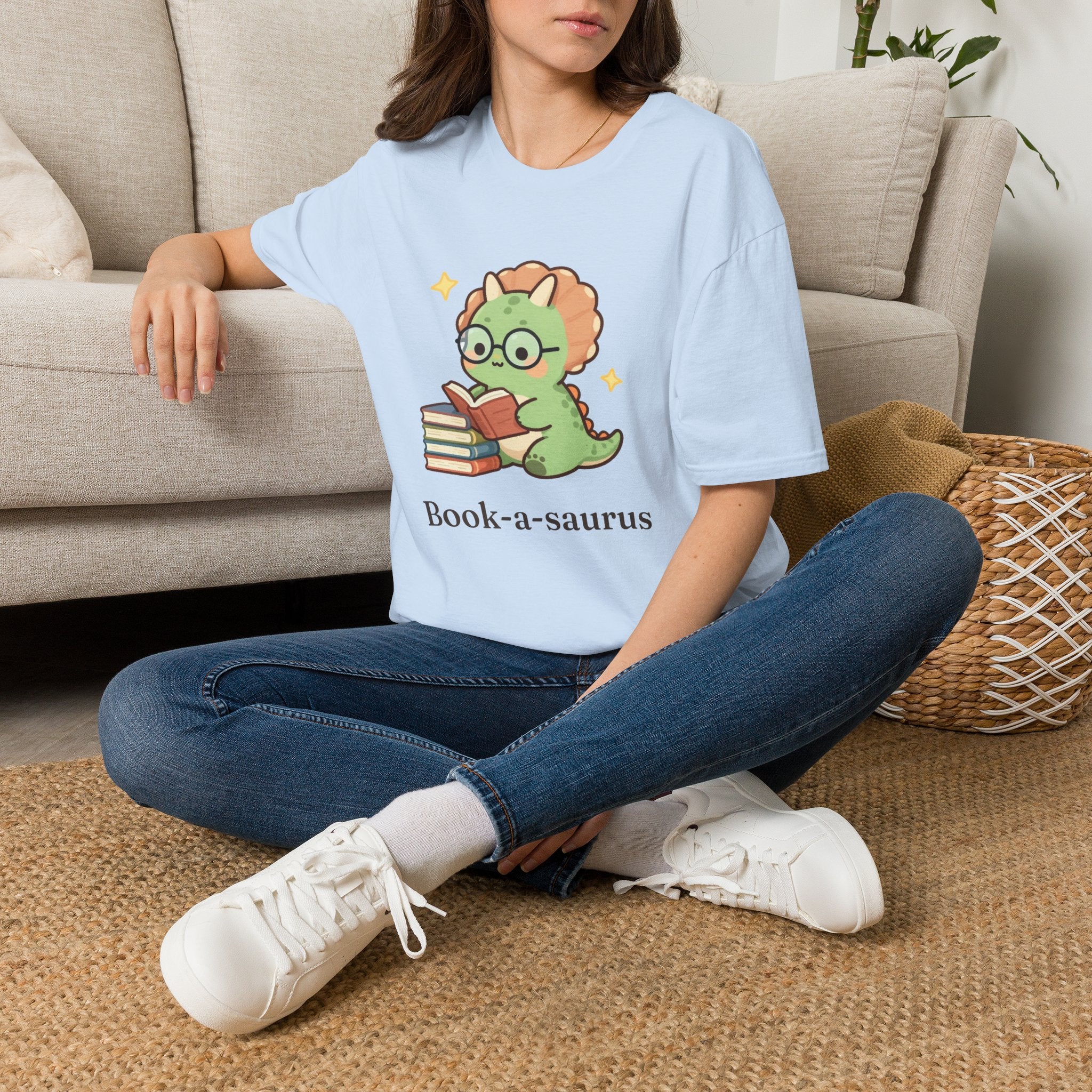 Book-a-saurus T-Shirt — Cute Reading Dinosaur Book Lover Graphic Tee