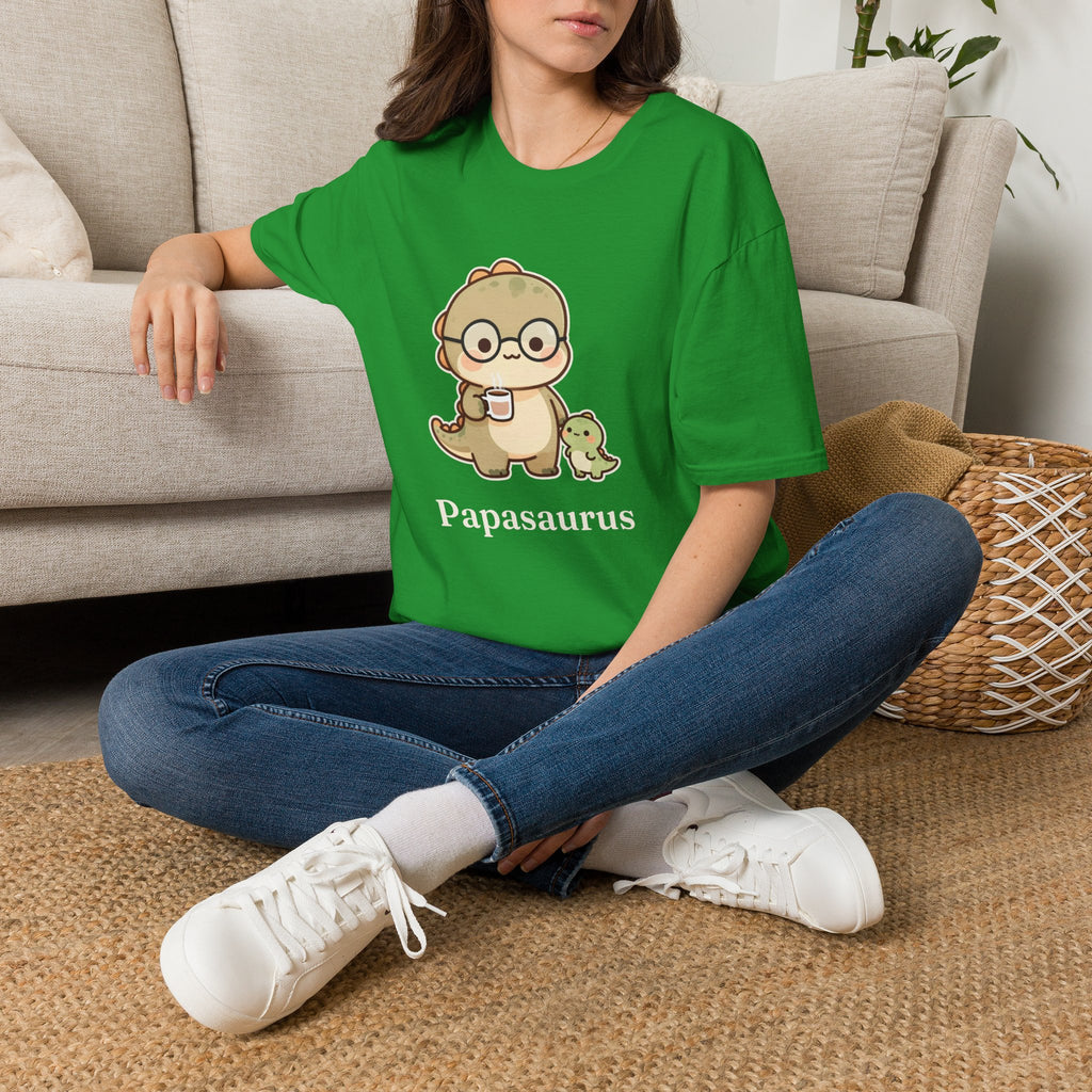 Papasaurus T-Shirt — Cute Dad Dinosaur Father's Day Graphic Tee
