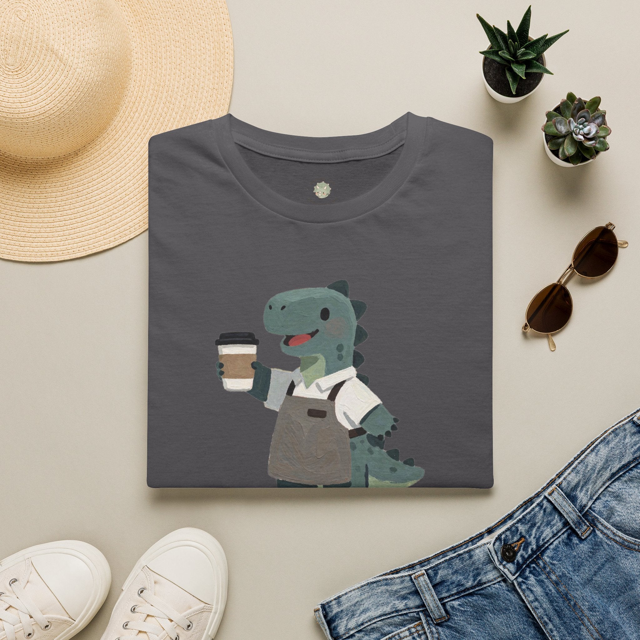 Rawr-ista T-Shirt — Funny Coffee Dinosaur Barista Graphic Tee