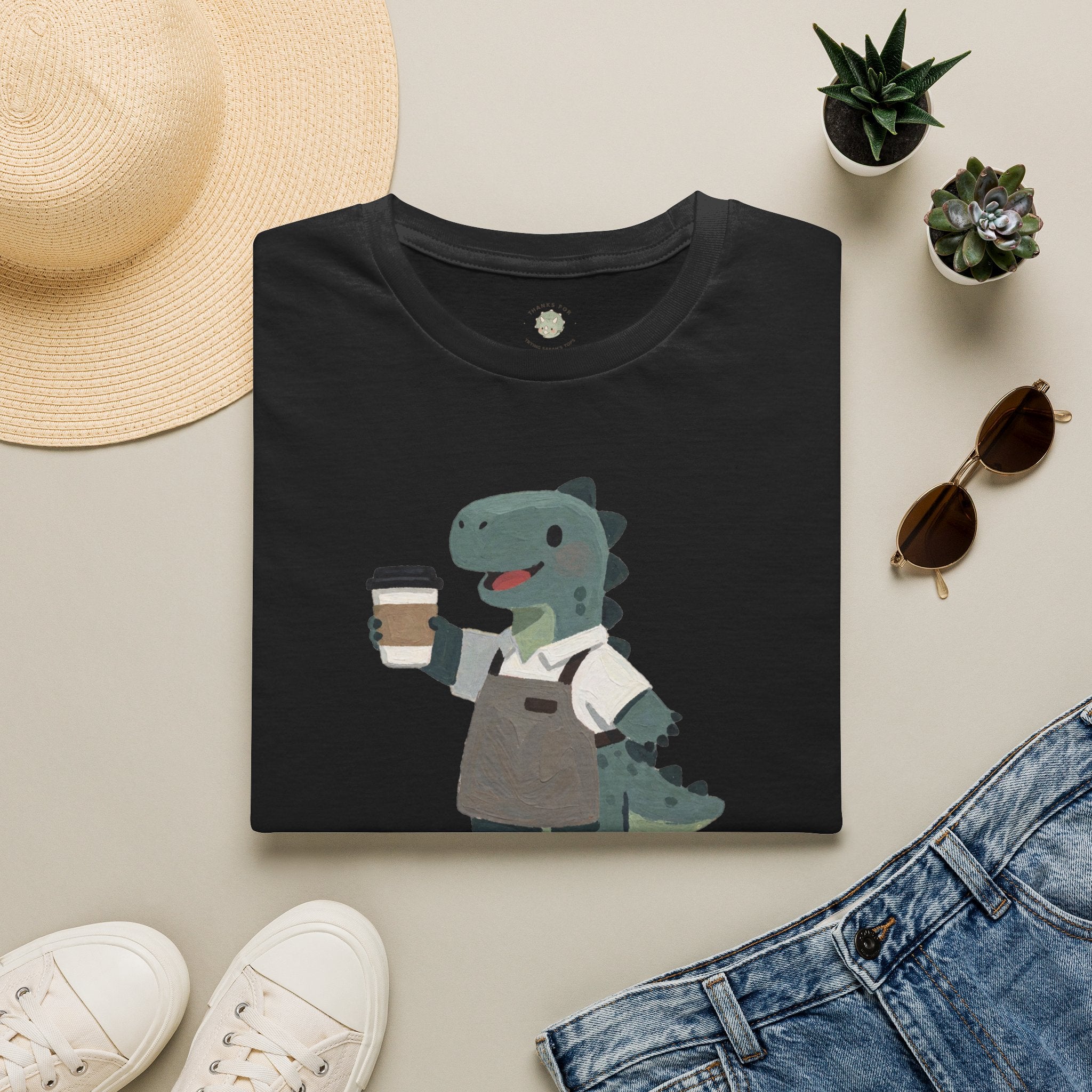 Rawr-ista T-Shirt — Funny Coffee Dinosaur Barista Graphic Tee
