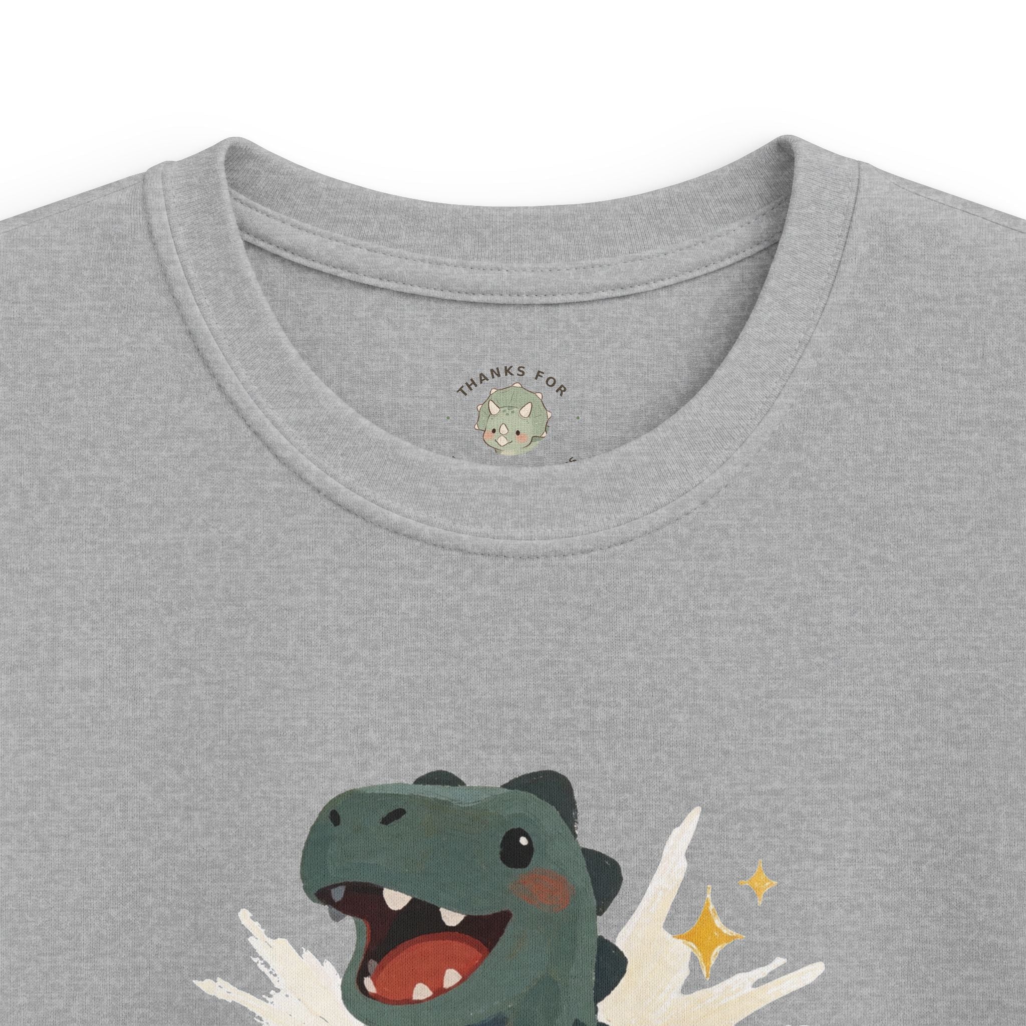 Kids Dino-Mite T-Shirt — Cute Cheerful Dinosaur Pun Graphic Tee
