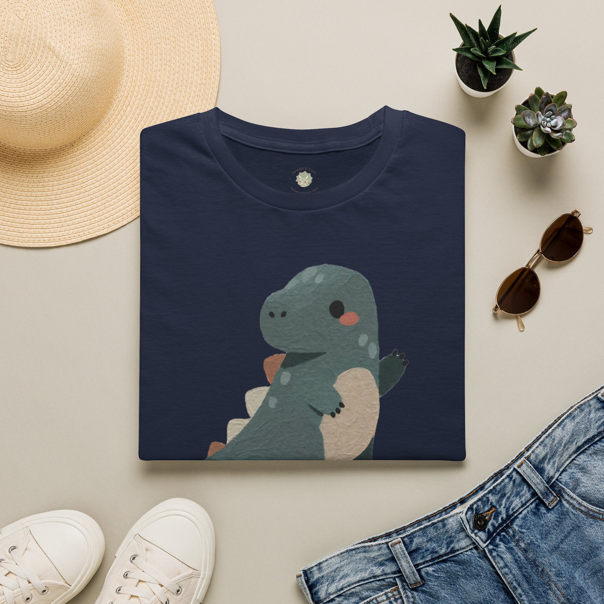Rawrkward T-Shirt — Funny Awkward Shy Dinosaur Graphic Tee