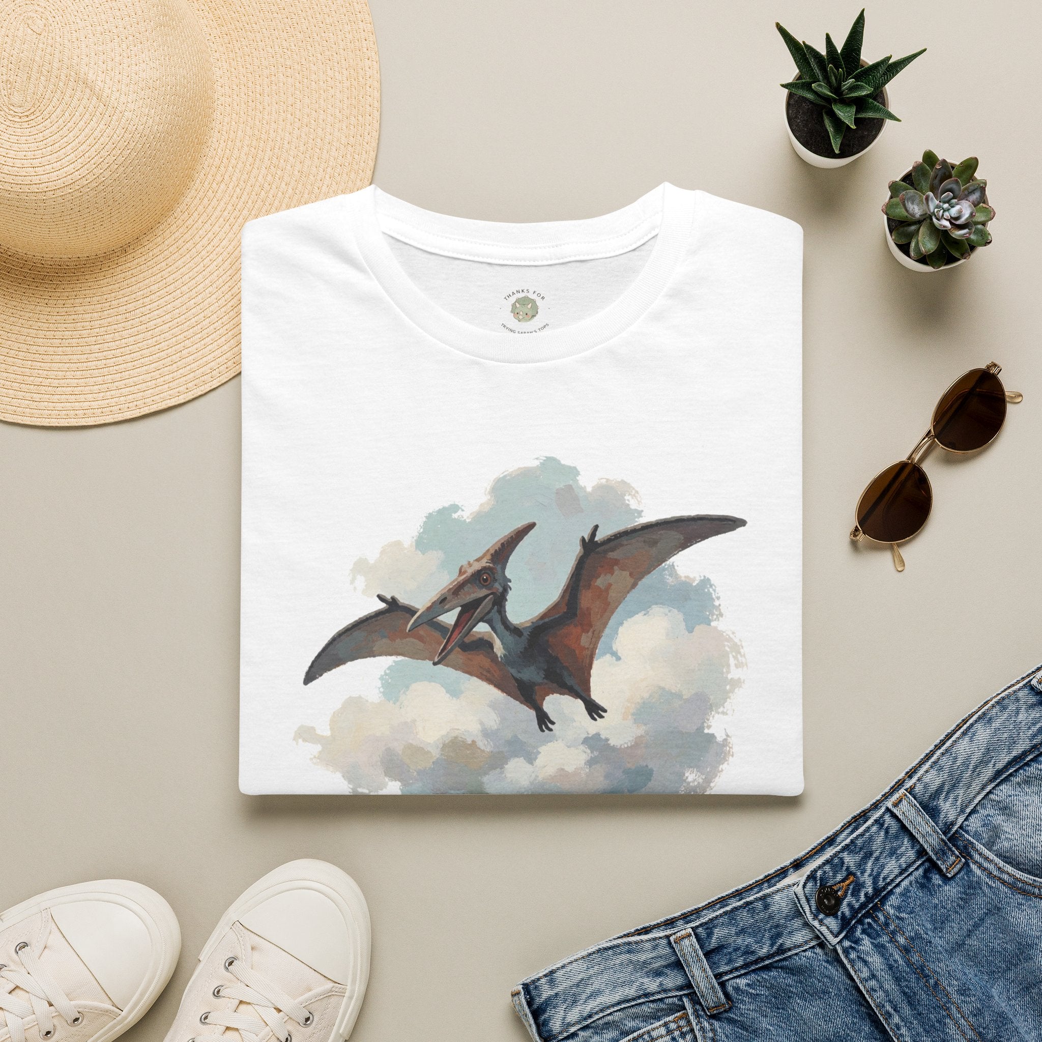 Dino-Soar T-Shirt — Cute Flying Pterodactyl Pun Graphic Tee