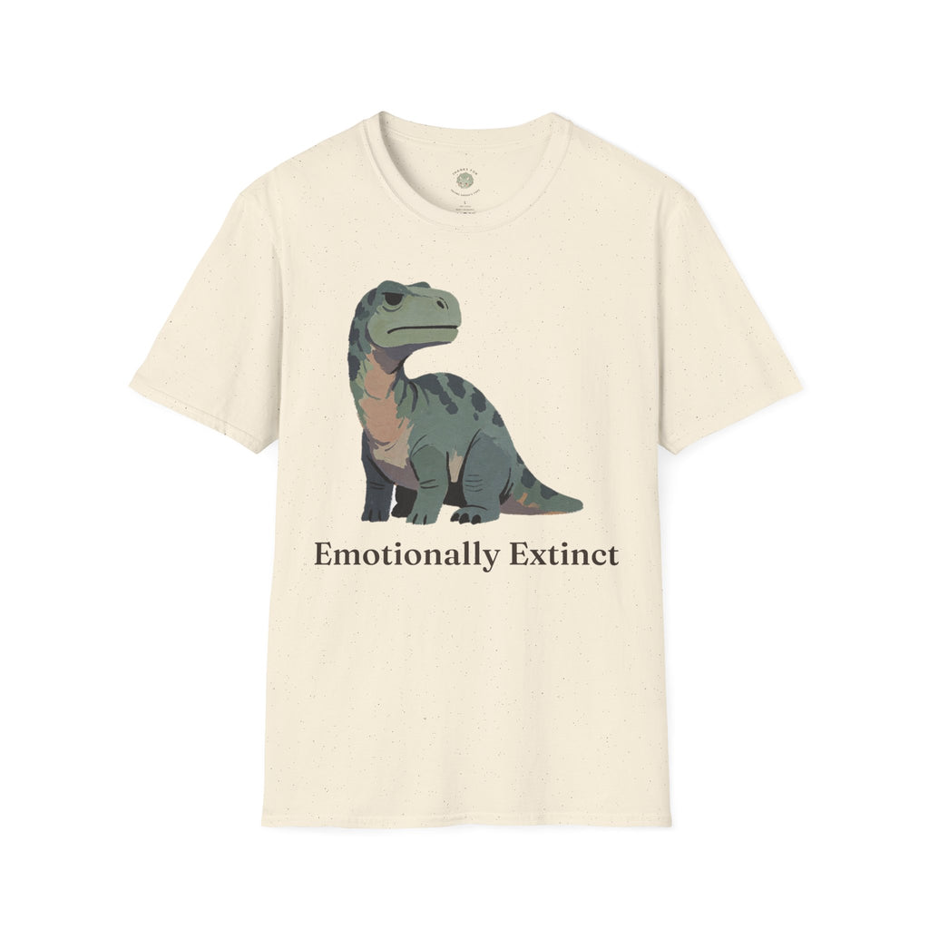Emotionally Extinct T-Shirt — Funny Deadpan Dinosaur Graphic Tee