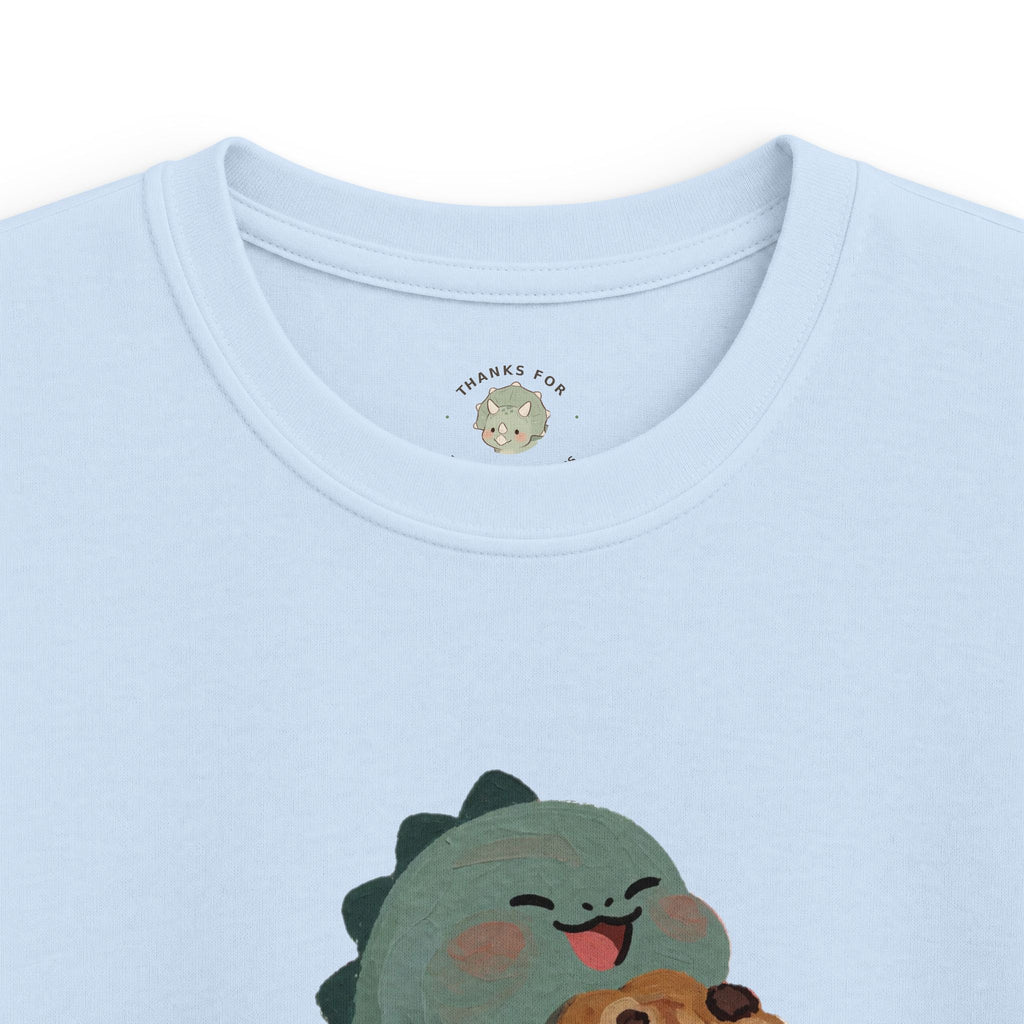 Kids Snack-o-Saurus T-Shirt — Cute Cookie Dinosaur Snack Graphic Tee