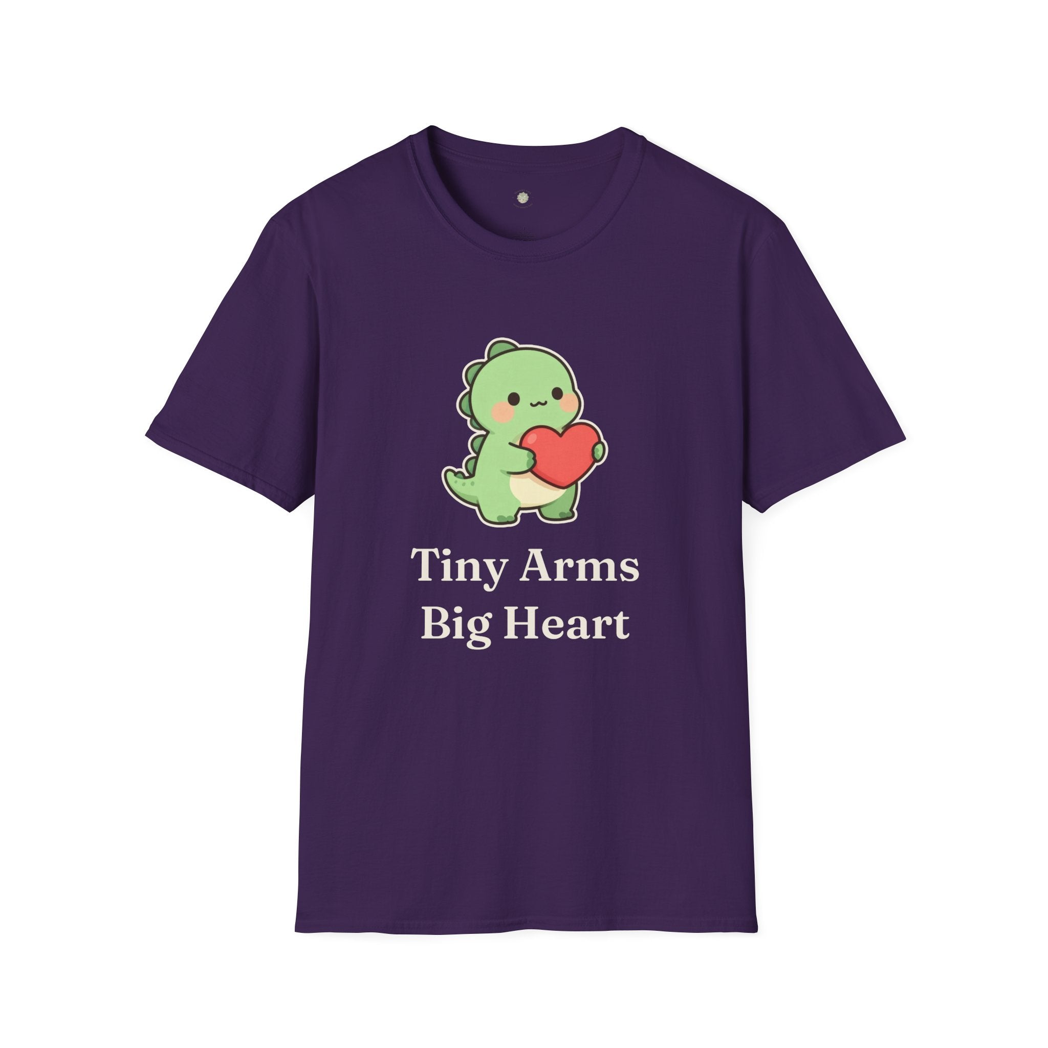 Tiny Arms, Big Heart Dino Tee — Kawaii T-Rex Heart Graphic T-Shirt