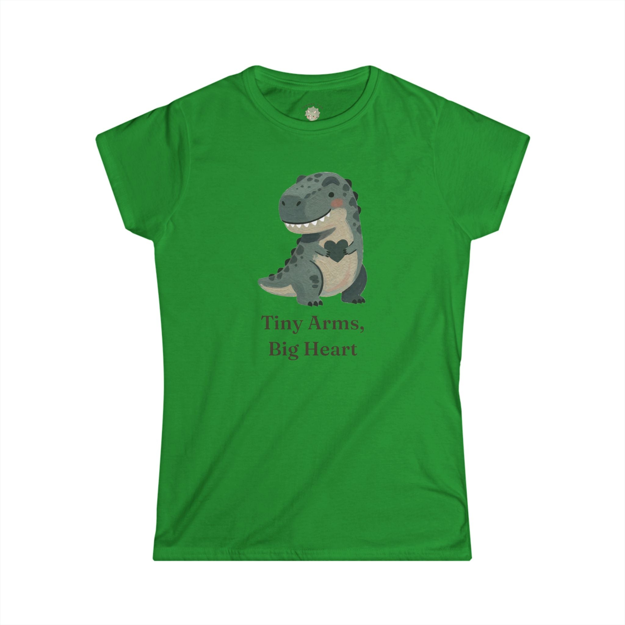 Women's Tiny Arms, Big Heart T-Shirt — Cute Sweet T-Rex Love Graphic Tee