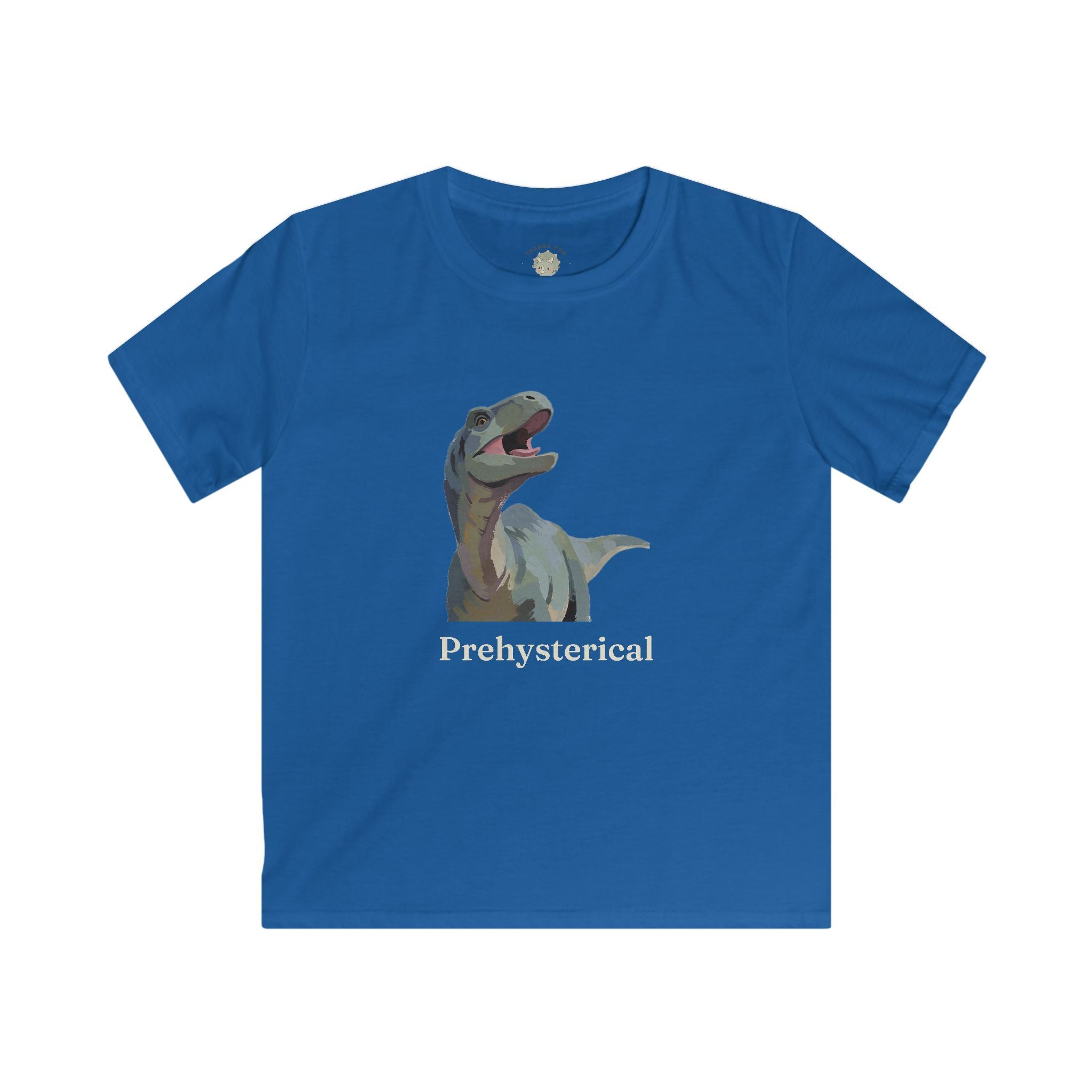 Kids Prehysterical T-Shirt — Funny Laughing Dinosaur Pun Graphic Tee