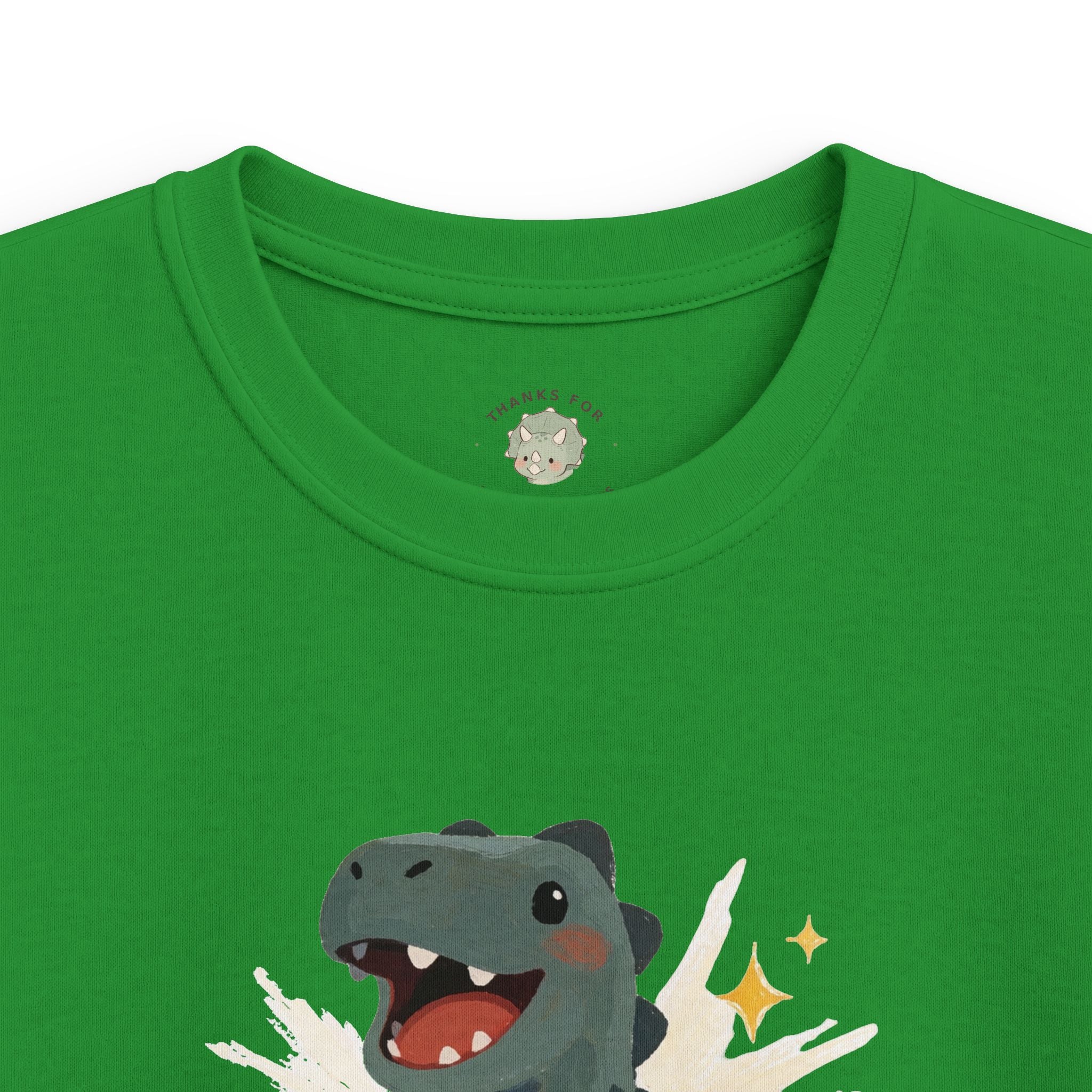 Kids Dino-Mite T-Shirt — Cute Cheerful Dinosaur Pun Graphic Tee