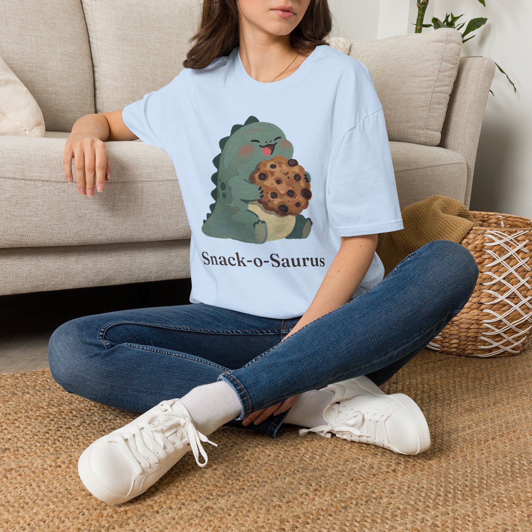 Snack-o-Saurus T-Shirt — Cute Cookie Dinosaur Snack Graphic Tee