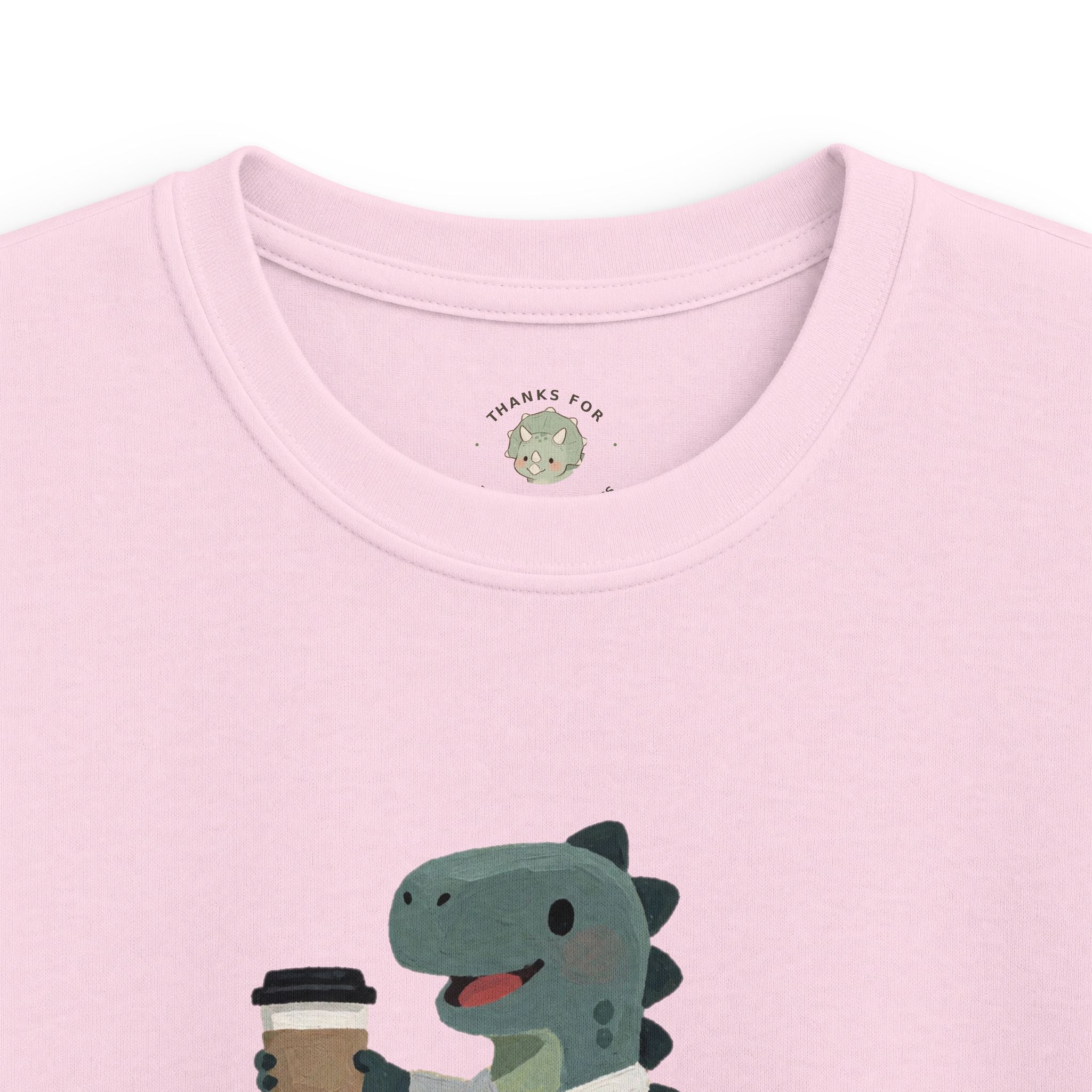 Kids Rawr-ista T-Shirt — Funny Coffee Dinosaur Barista Graphic Tee