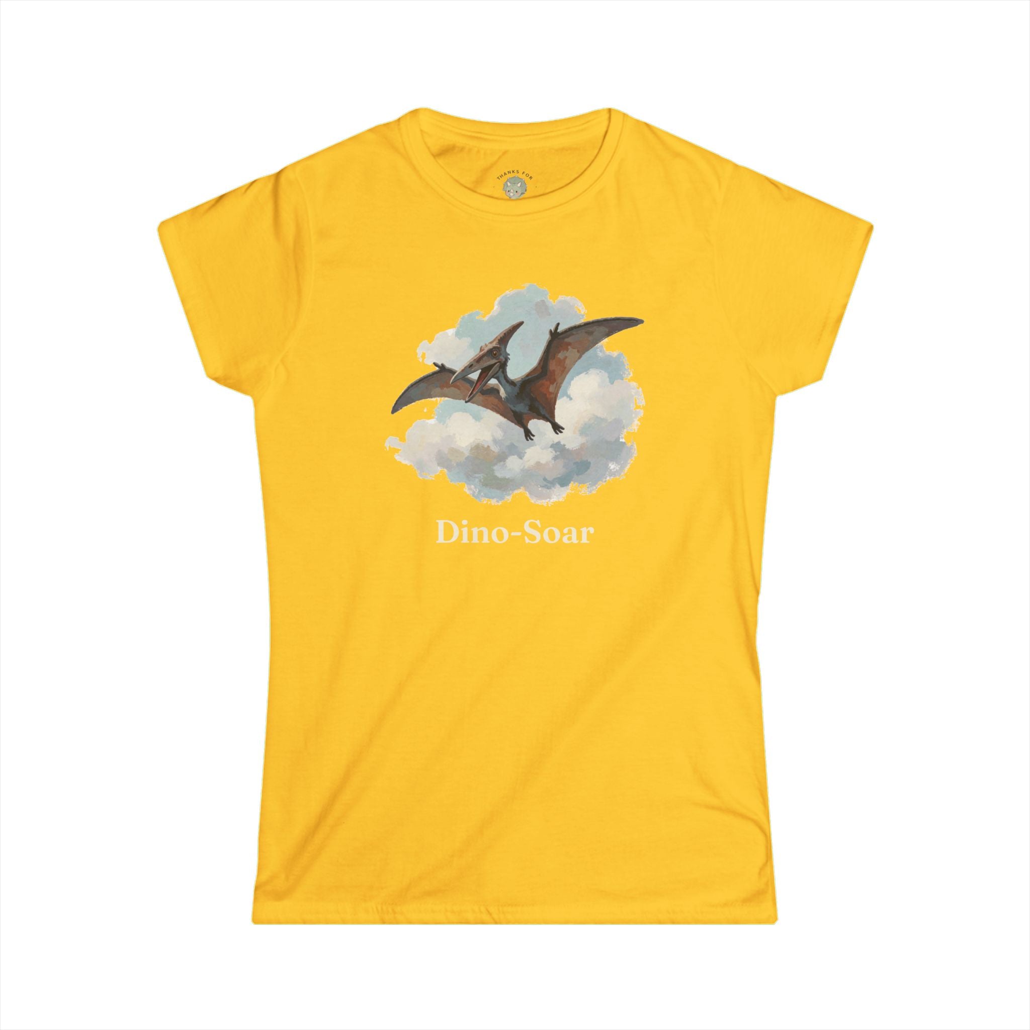 Women's Dino-Soar T-Shirt — Cute Flying Pterodactyl Pun Graphic Tee