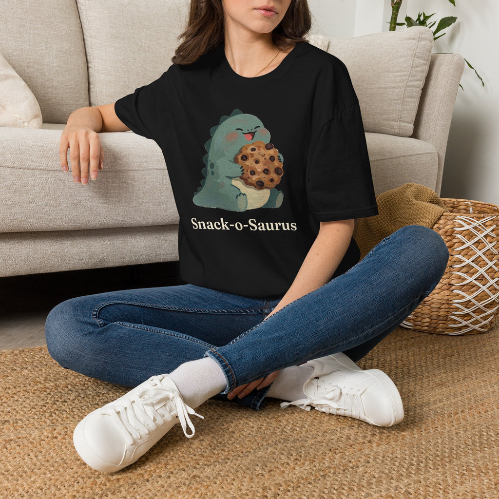 Snack-o-Saurus T-Shirt — Cute Cookie Dinosaur Snack Graphic Tee