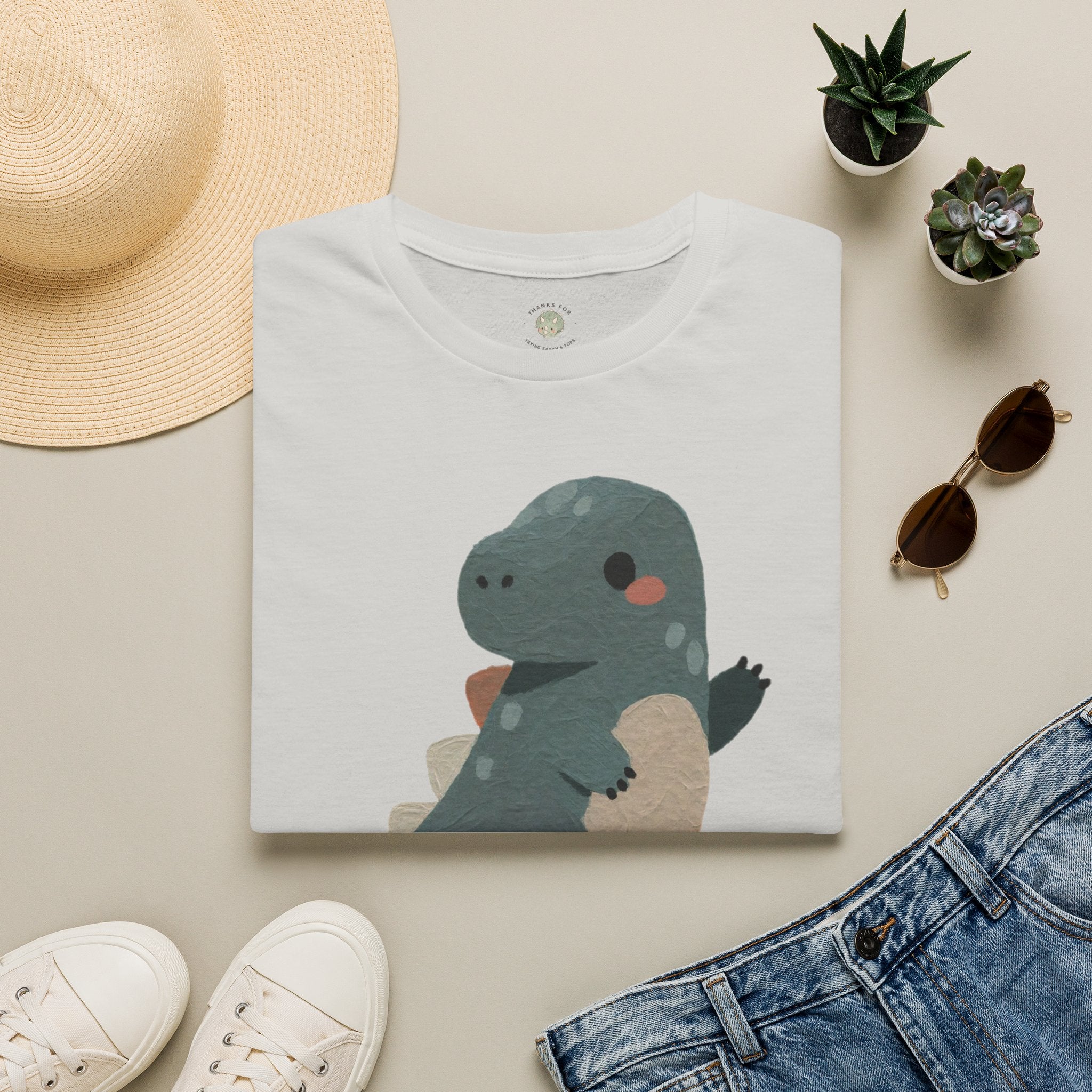 Rawrkward T-Shirt — Funny Awkward Shy Dinosaur Graphic Tee