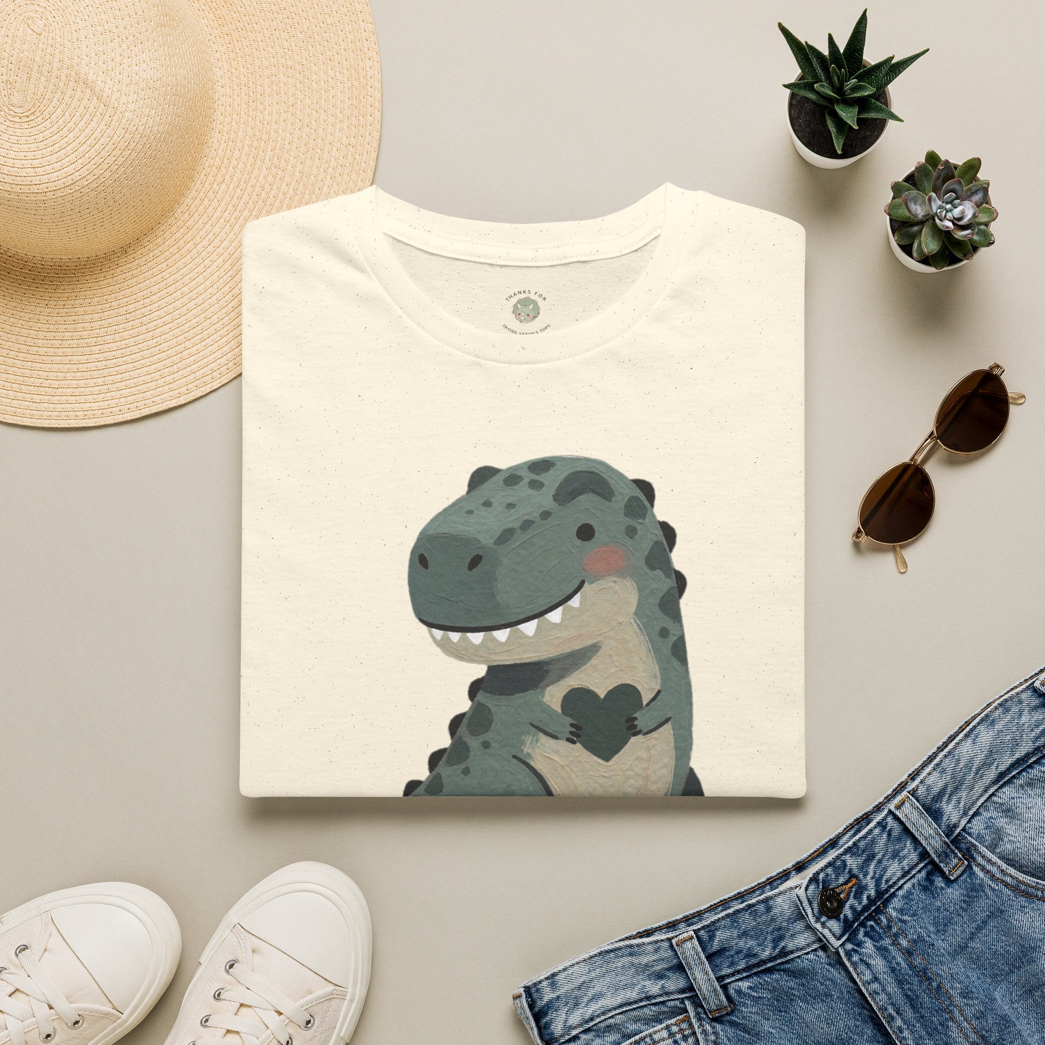 Tiny Arms, Big Heart T-Shirt — Cute Sweet T-Rex Love Graphic Tee